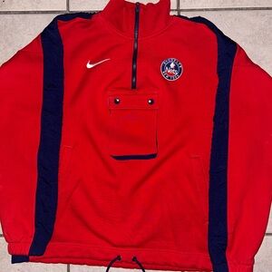 Nike Red and Navy Pullover with Nets Logo